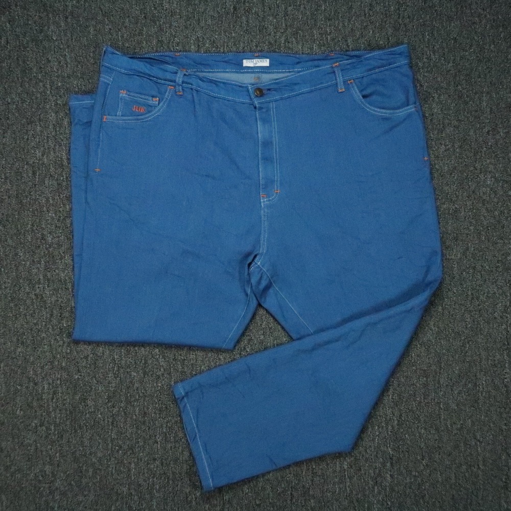 Blue Delta Jeans Men 46x30 Blue 5 Pocket Custom Made Tom James Denim Straight